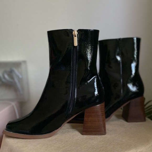 ASOS Black Patent Boots - Picture 1 of 5